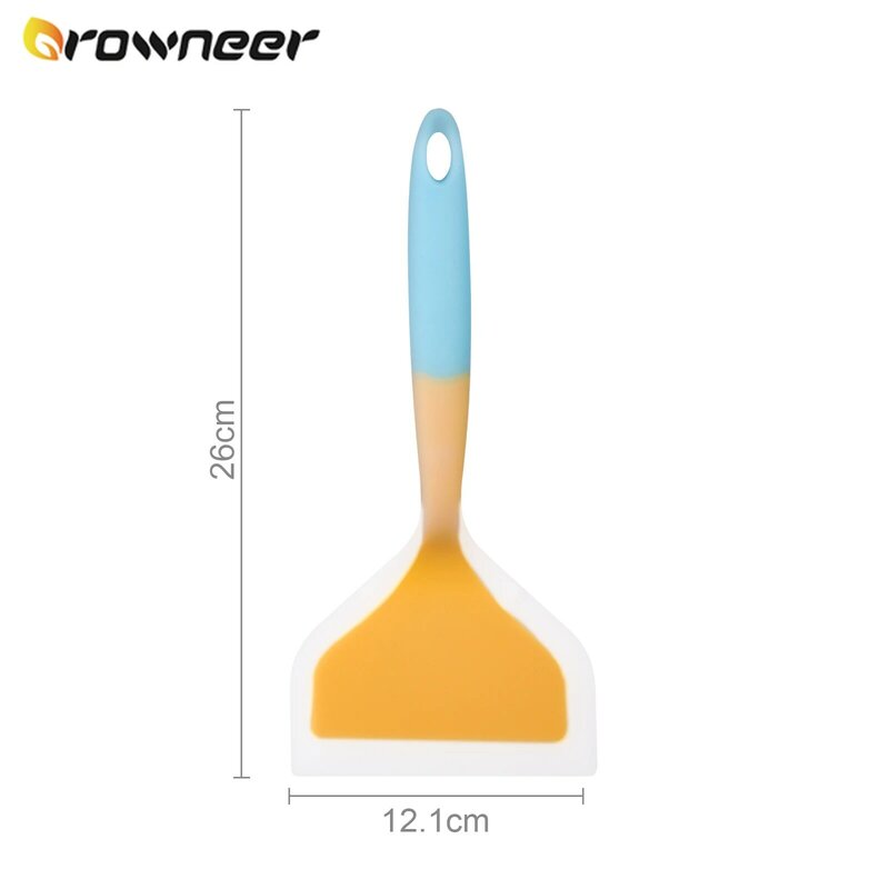 8 Style Multifunction Colorful Cooking Spatula Silicone Soft High Temperature Resistant Pizza Fry Shovel Beef Meat Egg Scraper