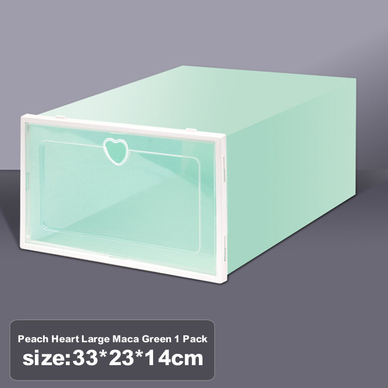Stapelbaar Schoen Doos Opvouwbare Plastic Schoenen Organizer Met Transparant Deksel Schoen Bin Box Voor Thuis Slaapkamer Levert Gereedschap