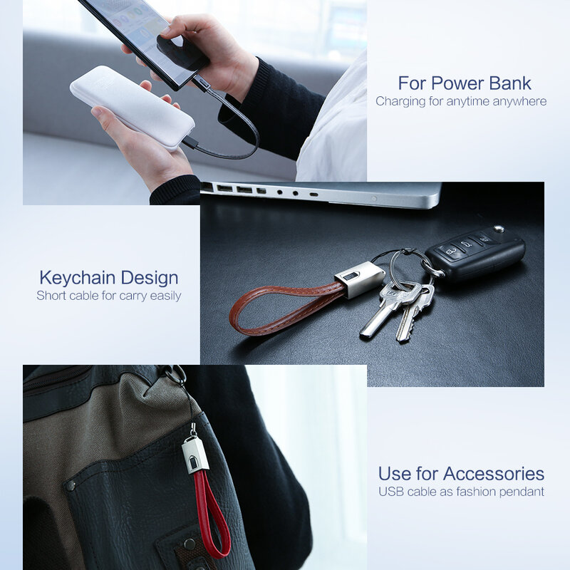 كابل شحن سريع USB من النوع C ، جلد ، 2A ، شاحن بيانات ، متوافق مع iPhone xiaomi Samsung Huawei