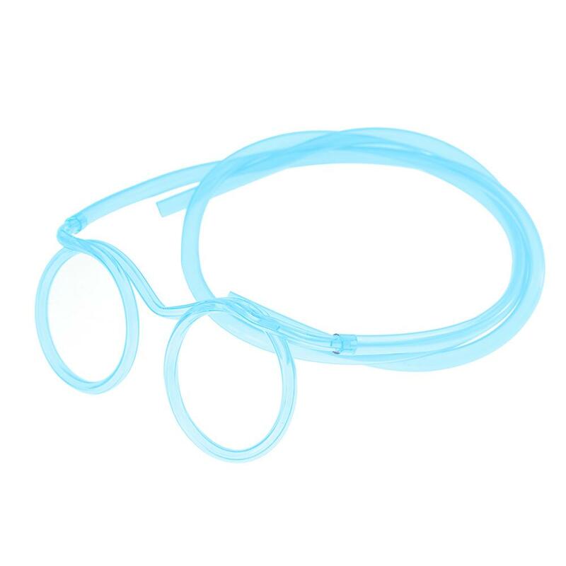 1 Buah Menyenangkan Plastik Lembut Kacamata Jerami Fleksibel Minum Sedotan Tabung Alat Anak Baru Mainan Perlengkapan Pesta Bar Persediaan Kawaii