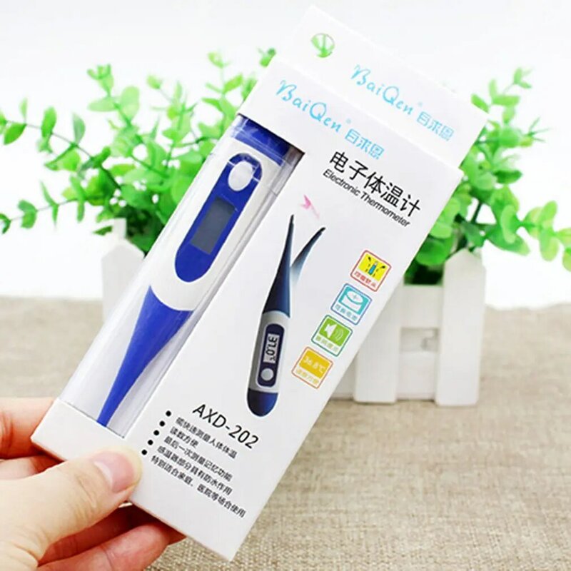 Electronic Soft Tip Precision Household Thermometer Waterproof Rubber Probe Temperature Measuring Thermometer