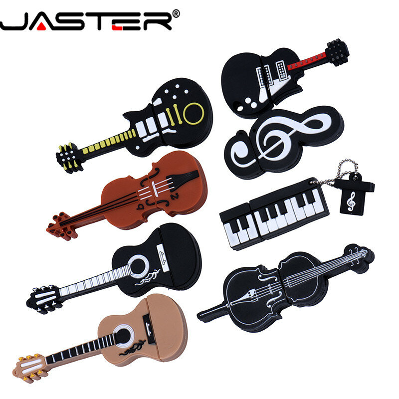 Jaster usb 2.0 음악 노트 펜 드라이브 악기 usb 플래시 드라이브 4 기가 바이트 8 기가 바이트 16 기가 바이트 32 기가 바이트 64 기가 바이트 만화 메모리 스틱 u 디스크 선물