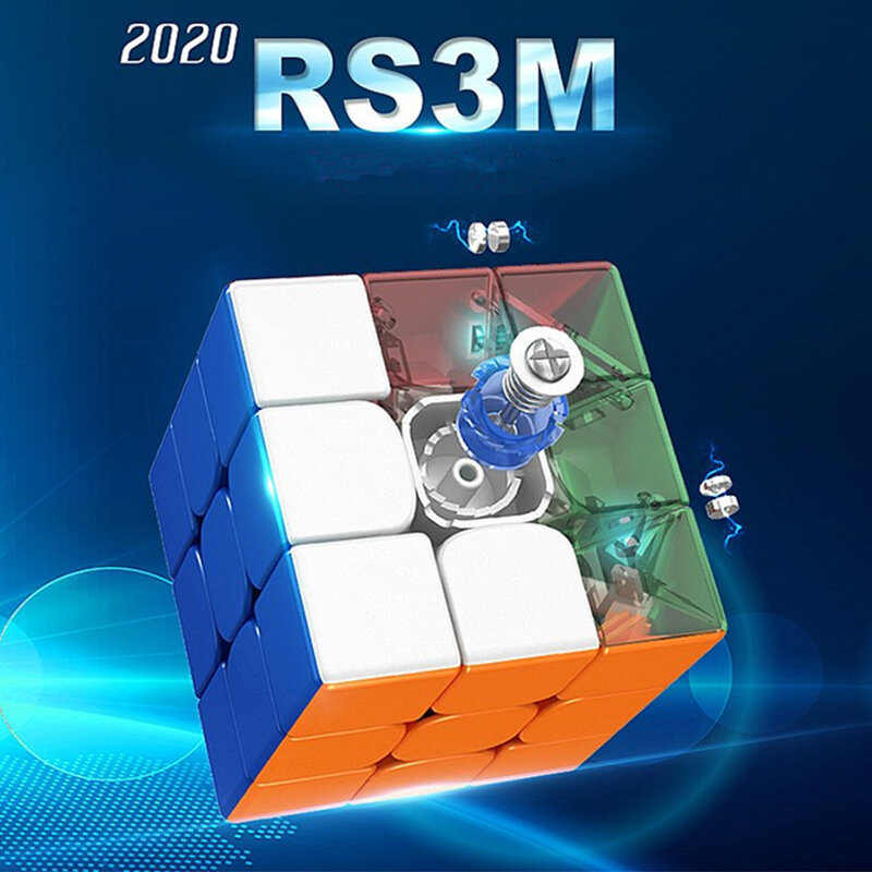 최신 2020 Moyu RS3 M 자기 3x3x3 속도 매직 큐브 MF RS3M 퍼즐 큐브 자석 3x3 Magico Cubo