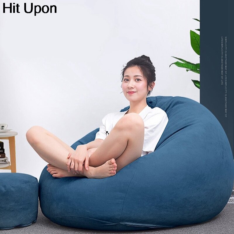 Nowe duże małe leniwe sofy okładka krzesła bez wypełniacza pościel tkaniny leżak Seat Bean Bag Puff Puff Couch Tatami salon