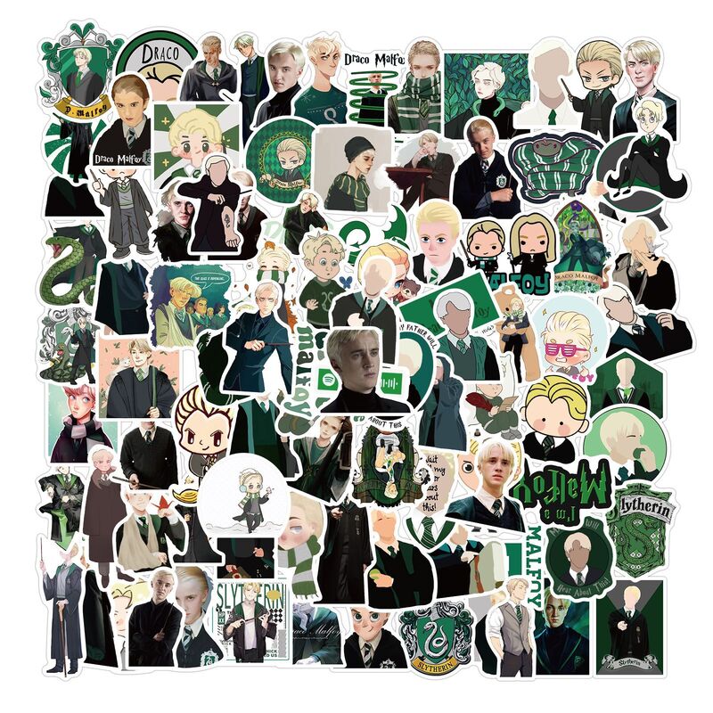 10/50/100Pcs Draco Malfoy Graffiti Stickers Divination Stickers for Luggage Laptop Refrigerator Motorcycle Skateboard Sticker