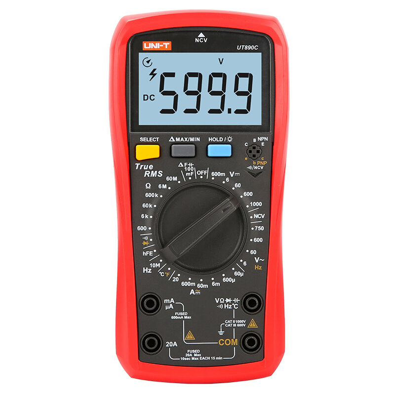 Multimètre numérique True RMS UT890C, avec rétro-éclairage, multimètre de fréquence AC/DC, ammultimètre, livraison gratuite