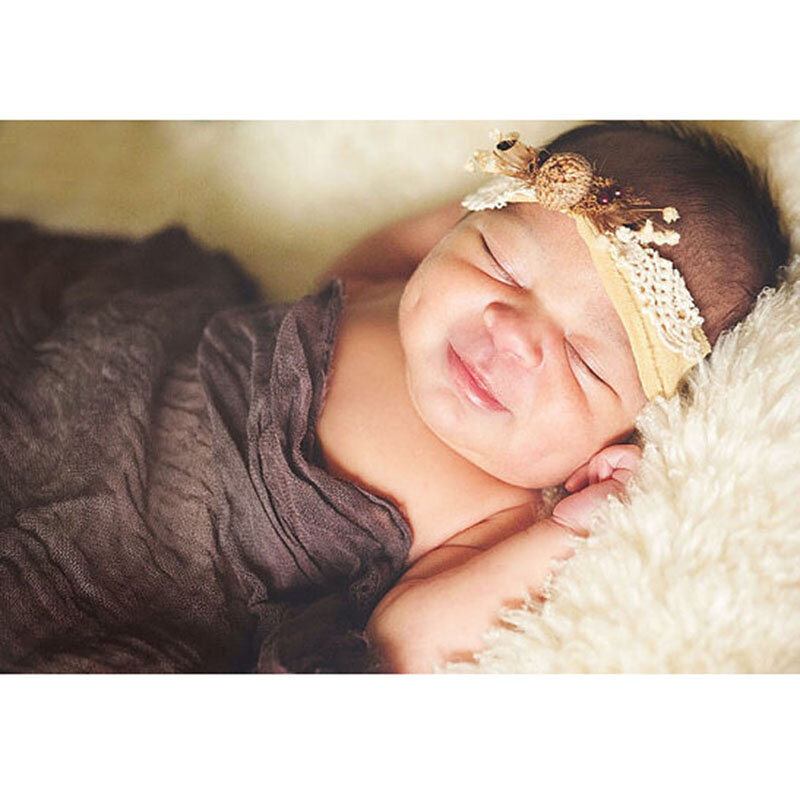 Newborn Photography Props Blanket Baby Photo Wrap Swaddling Cotton Stretchable Wraps Photo Shoot Backdrop