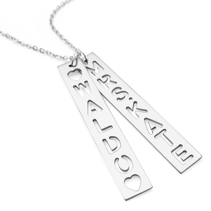 Collier de barre personnalisé, collier de barre verticale, collier de barre de nom, collier de noms d'enfants pour maman, cadeaux pour maman