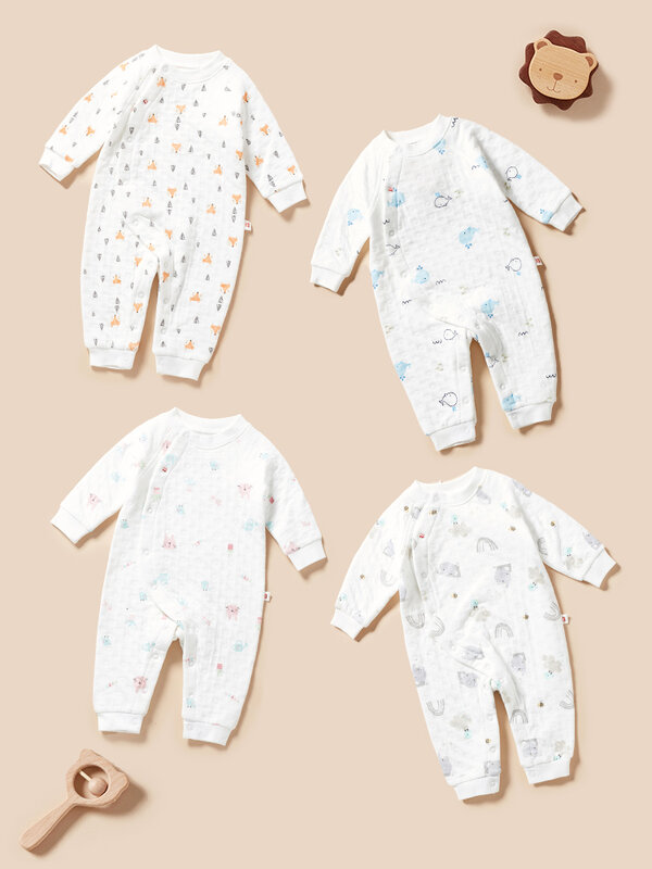 2022 animais primavera outono bebê macacão roupas de bebê recém-nascido crianças manga longa roupa interior algodão meninos roupas do bebê meninas macacão