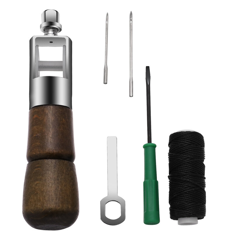 Kit de costura profissional, agulha e fio encerado, vela de couro e lona, reparo pesado, ferramentas de costura rápida