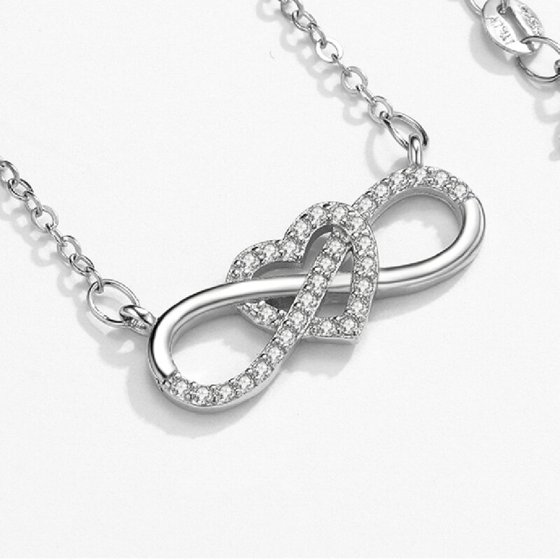 Sodrov 925 srebrne dla zakochanych i szczęśliwych łańcuszków naszyjnik modne eleganckie serce Fine Jewelry dla kobiet