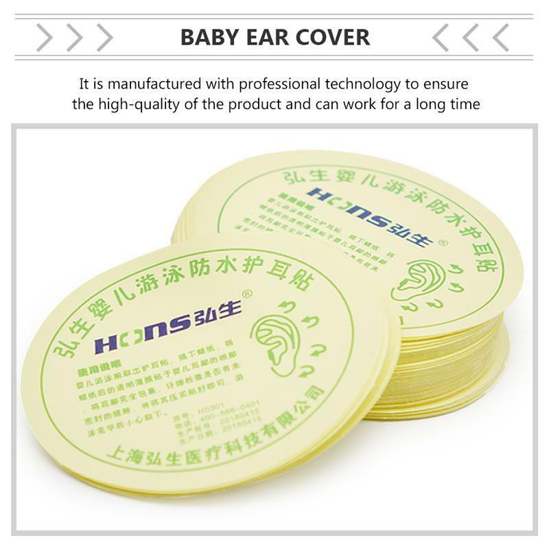 Tampas de orelha protetor infantil protetores de bebê à prova dwaterproof água capa remendo descartável recém-nascidos proteção orelhas cobrindo natação claro