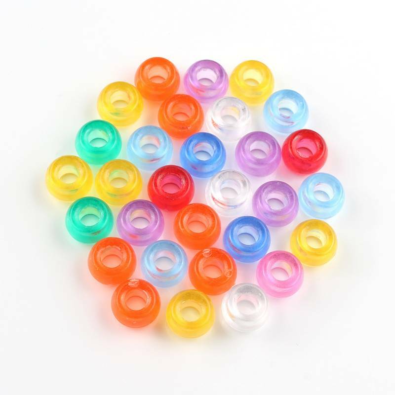 Mixed Color style Acrylic Beads Spacer Round Bead For Jewelry Making Handmade diy Bracelet Necklace 6*9 mm Accessories Wholesale