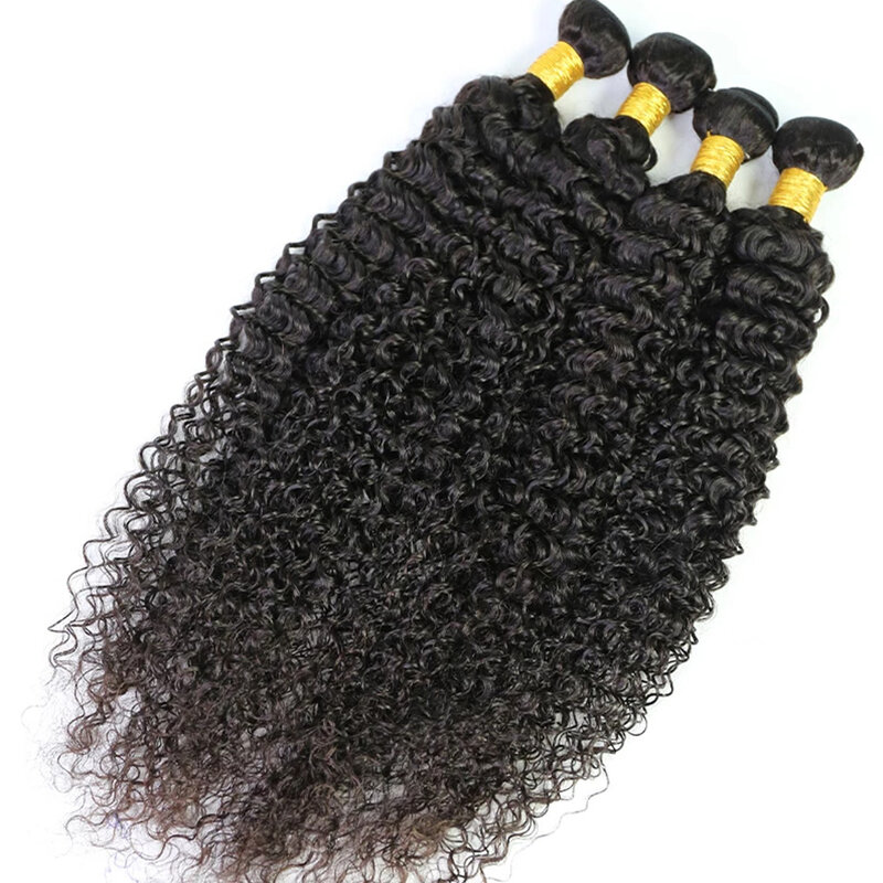 Kinky Curly Human Hair Bundles ยาว8-32นิ้ว1 3 4 Pcs สานข้อเสนอ Bundle บราซิล Remy ผมส่วนขยายของมนุษย์สำหรับผู้หญิงสีดำ
