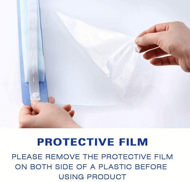 Protection faciale en plastique pour enfants et adultes, Protection de sécurité réutilisable, visière de Protection, bande élastique réglable en taille