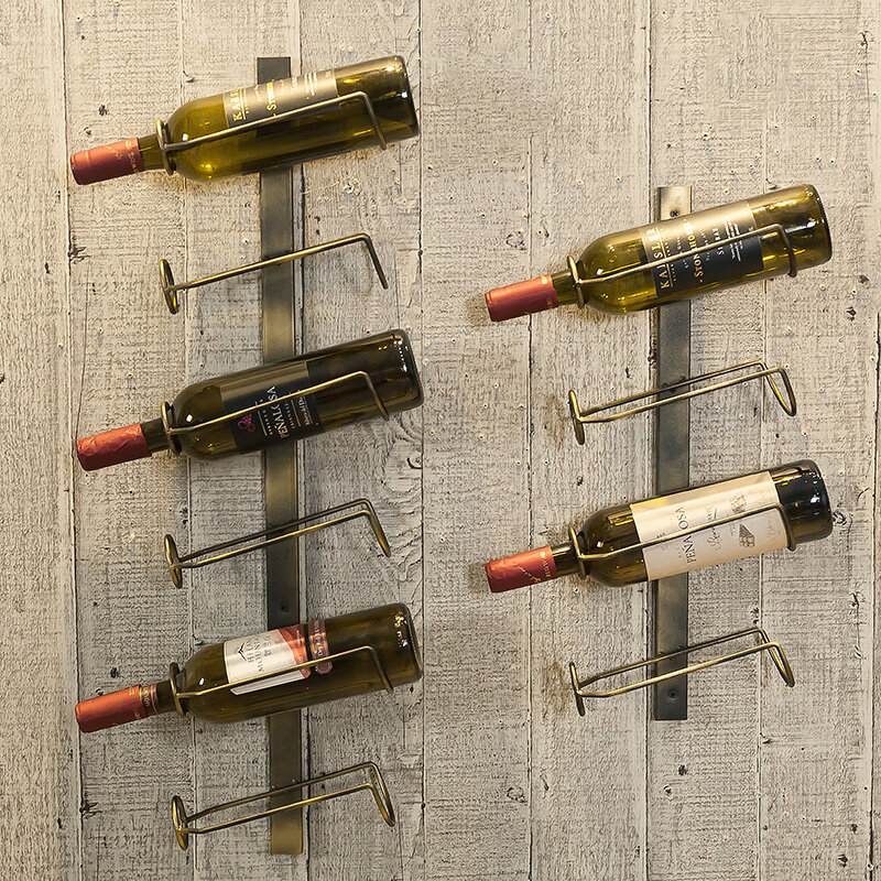 New Design Creative Red Wine Rack Creative Metal Grape Wine Rack Wall Hanging On The Wall Of Restaurant,