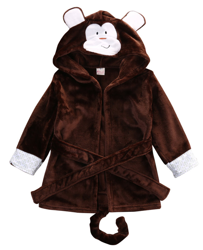 Albornoz con capucha de dibujos animados para niñas pequeñas, ropa de dormir bonita de invierno