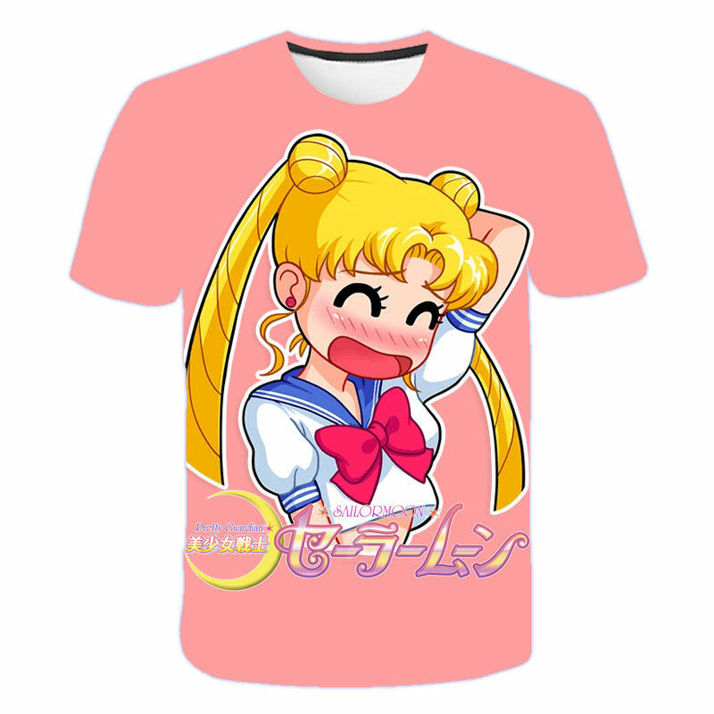 Tshirts do anime japonês da lua do marinheiro camisetas masculinas camisetas femininas novidade meninos casuais de manga curta teen topos