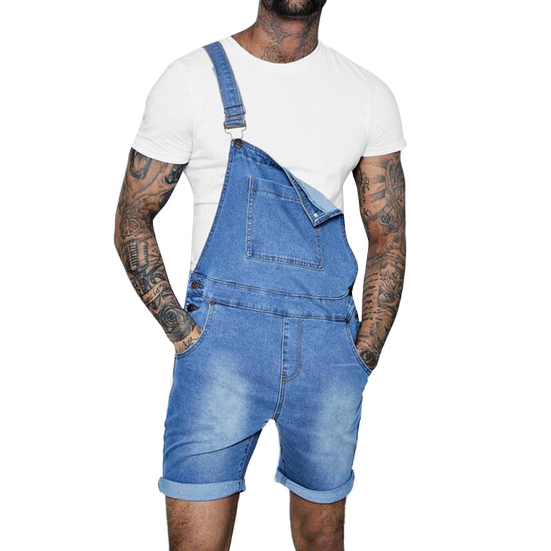 Мужской джинсовый комбинезон, модный джинсовый комбинезон с карманами, одежда для работы, магазин NYZ