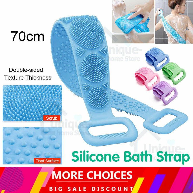 Silicone bifacciale manico lungo bagno e bagno indietro tirare indietro striscia asciugamano da bagno asciugamano da bagno fango utensili da bagno