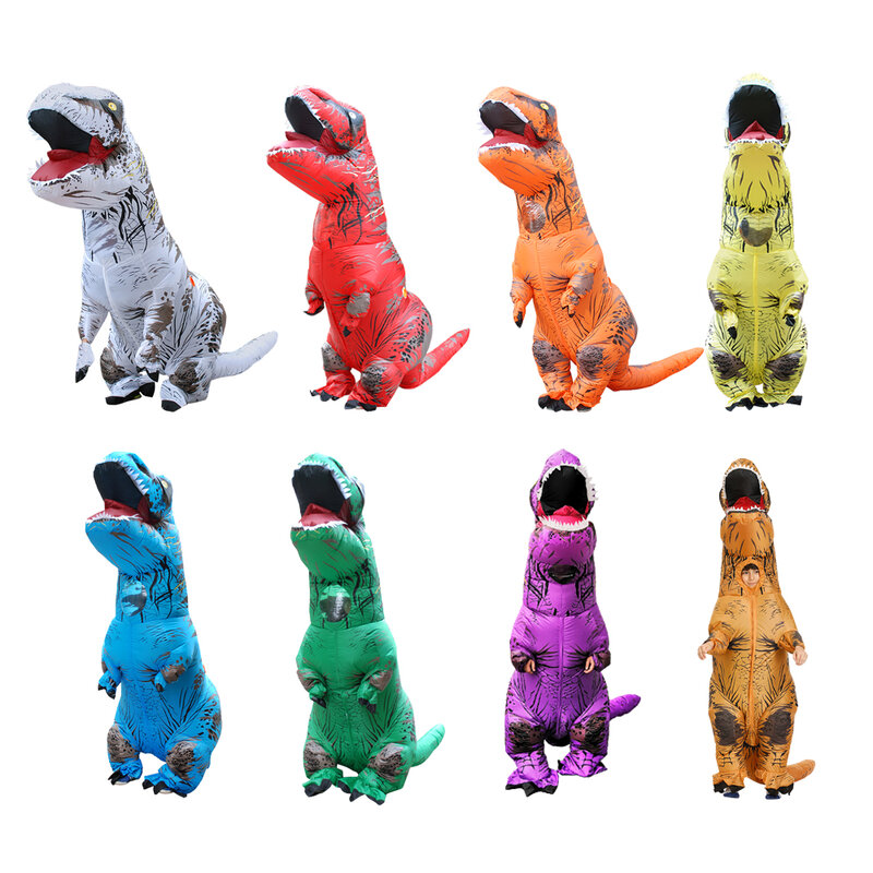 Erwachsene Aufblasbare Dinosaurier Kostüm T REX Cosplay Partei Kostüm Halloween Kostüme für Männer Frauen Anime Phantasie Kleid Anzug