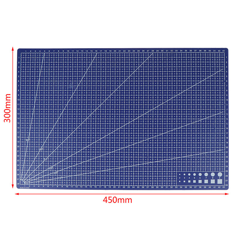 1Pcs 45Cm X 30Cm A3 Pvc Rechthoekige Snijden Mat Grid Line Tool Plastic Nieuwe
