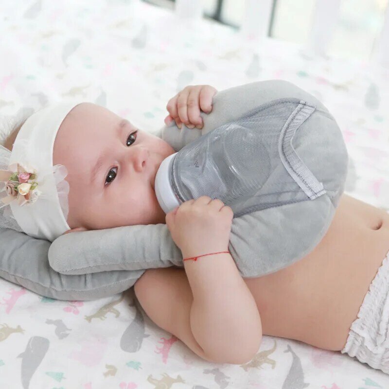 Baby Fütterung Kissen Infant Flasche Halter Unterstützung Selbst Pflege Kissen Baumwolle Freies Hand Kleinkind Milch Fütterung Flasche Halter Pad