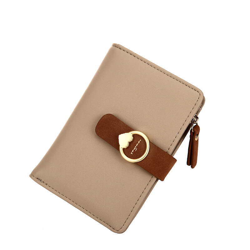 Neue frauen Einfarbig Schnalle Mode Einfachen Brieftasche