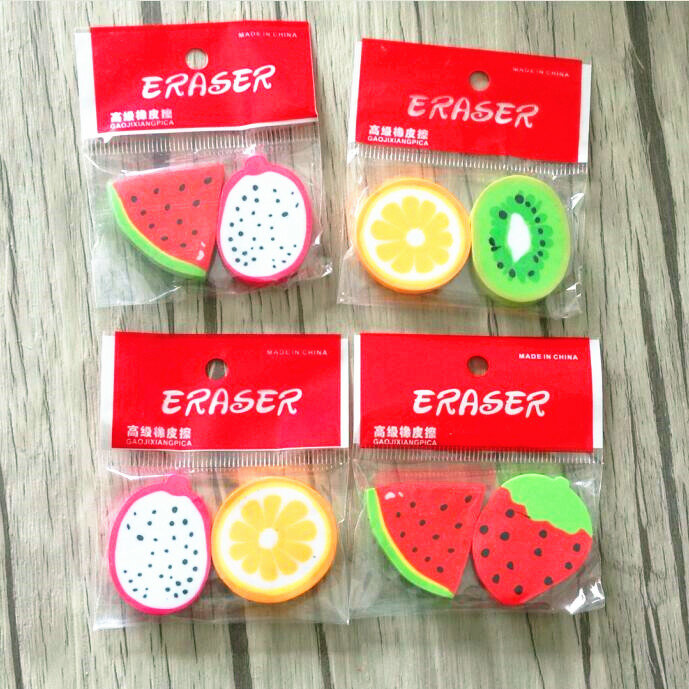 2 Stks/partij Fruit Vorm Kids Geschenken Potloden Gum School Aanbod Kids Creative Item Gift Gum Mooie