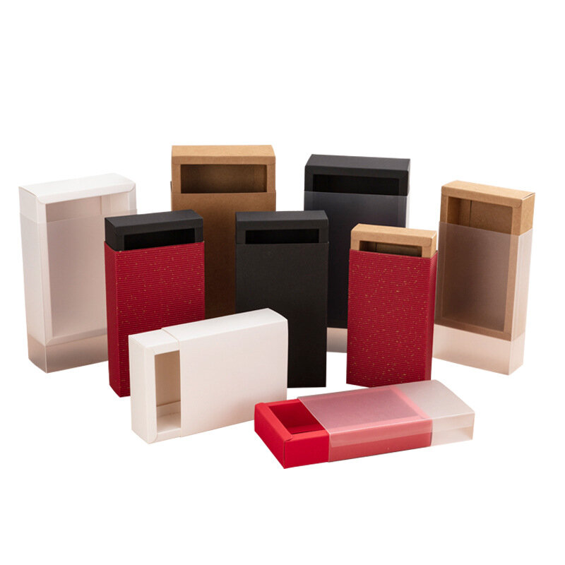 Gorący zapas prezent wkład do szuflady Kraft czarny czerwony papier kartka falista szminka ślubna pakowanie prezentów opakowanie spersonalizowane opakowania wkład do szuflady rękaw