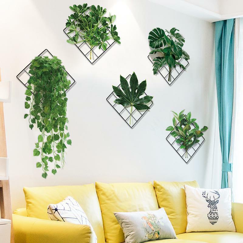 Zielone liście drukowany obraz roślin dekoracyjne lustra ścienne naklejki zdjęcia plakat Mural domu salon dekoracji nowoczesny wystrój