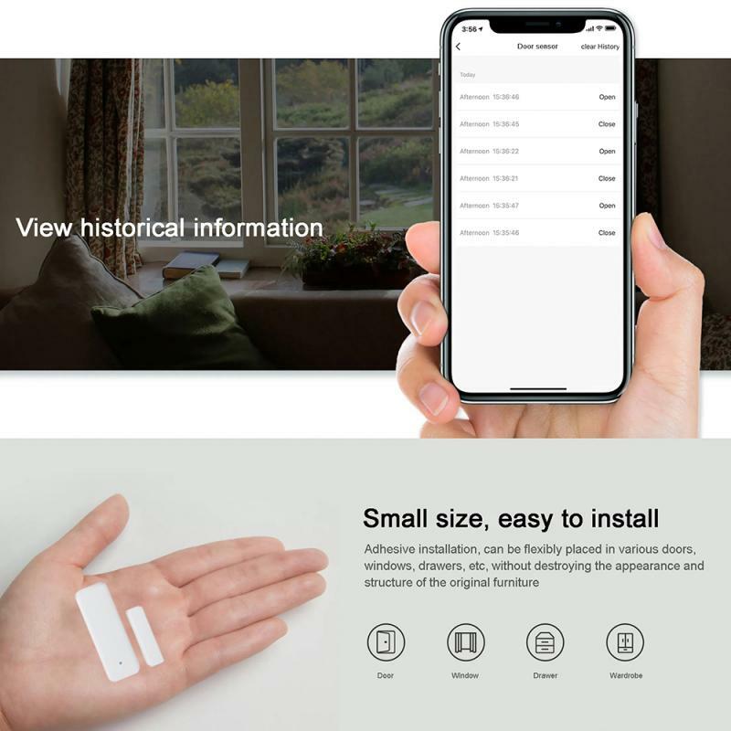 Zigbee-مستشعر فتح الباب أو الإغلاق ، مستشعر الباب الذكي ، جهاز التحكم عن بعد لتطبيق Tuya Smart Life ، يعمل مع Alexa و Google Home