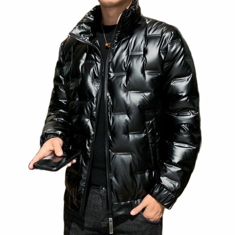 Зимняя мужская куртка, парка на утином пуху, Мужская Толстая теплая парка для снега, пальто со съемным капюшоном, ветровка, теплые пальто