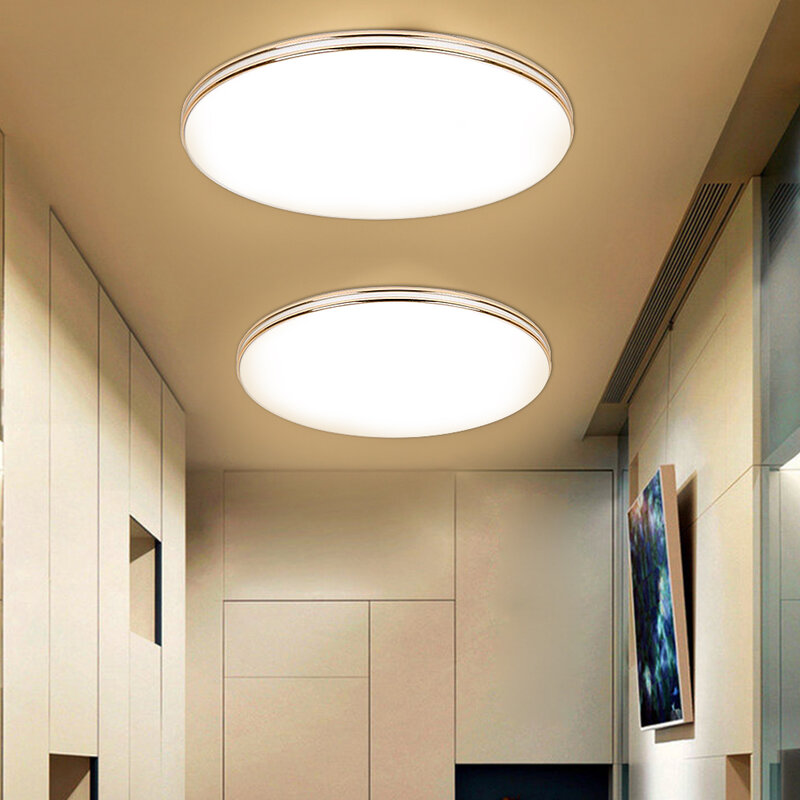 Lámpara de techo LED ultradelgada, Panel de luz LED moderno, 72W, 36W, 24W, 18W, 12W, 220V, para dormitorio, cocina, montaje en superficie