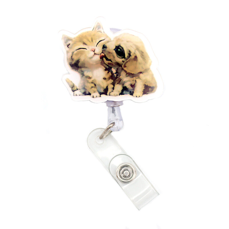 Creative Mouse Cute Cat Style Retractable Card Holder Badge Reel Nurse Exhibition Enfermera Girl And Boy Name Card