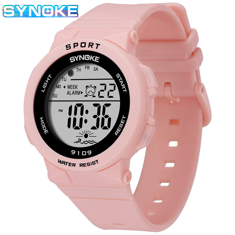 SYNOKE Fashion 50M studenti impermeabili orologi per bambini bambini ragazzi ragazze LED digitale allarme data orologi Casual orologio da polso sportivo