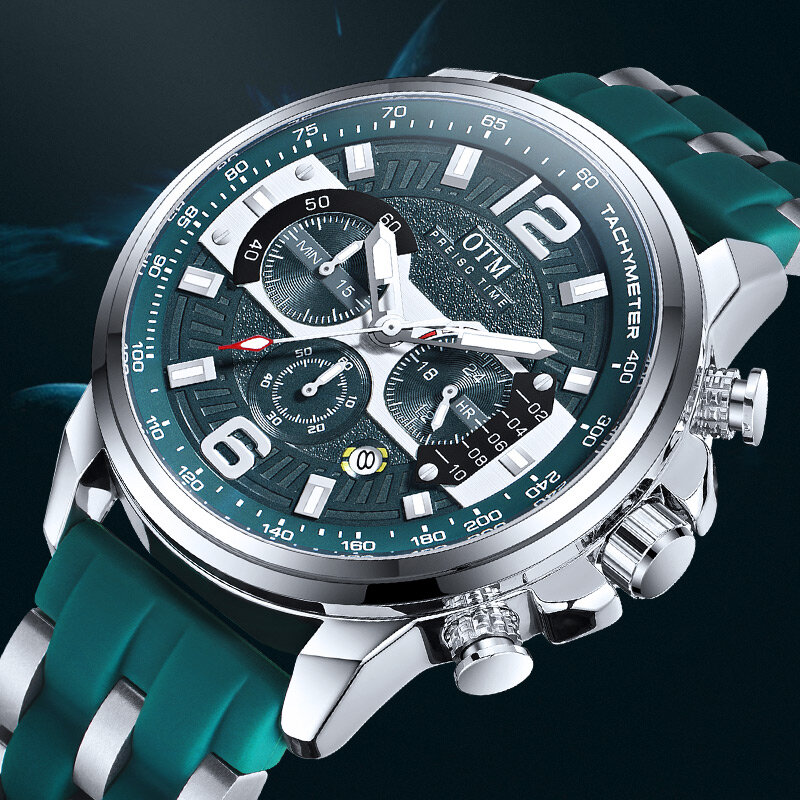 2021 herren Uhren Top-marke Luxus Männer Sport Chronograph Quarz Uhr Wasserdicht Leucht Armbanduhr Relogio Masculino