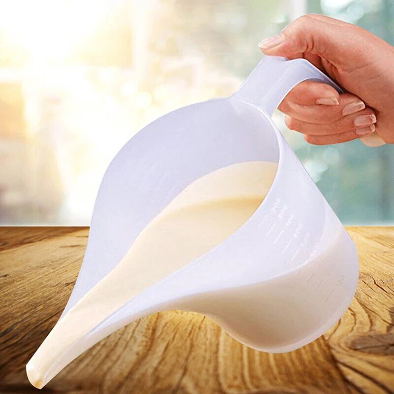 1000ML Tip Mouth Plastic Measuring Jug Cup Graduated Cooking Kitchen Bakery Tool