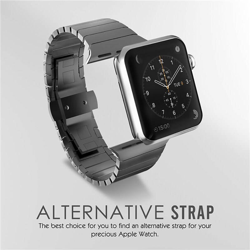 Correa de acero inoxidable para Apple watch 4, banda de 44mm y 40mm para iwatch 5, 4, 3, 2, 1, 42mm y 38mm, accesorios para Apple watch