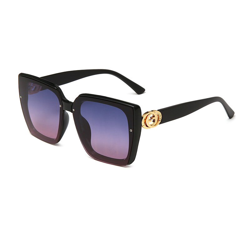 Gafas de sol con protección UV para hombre y mujer, lentes de sol cuadradas con montura grande, de marca de lujo, de diseñador, a la moda, nuevas