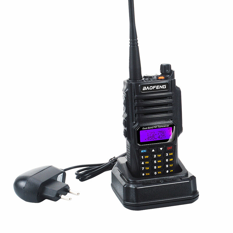 2 Buah Baofeng UV-9R Radio Tahan Air Dual Band UHF VHF Walkie Talkie 8W 128CH Comunicador Uv 9r dengan Rewarree