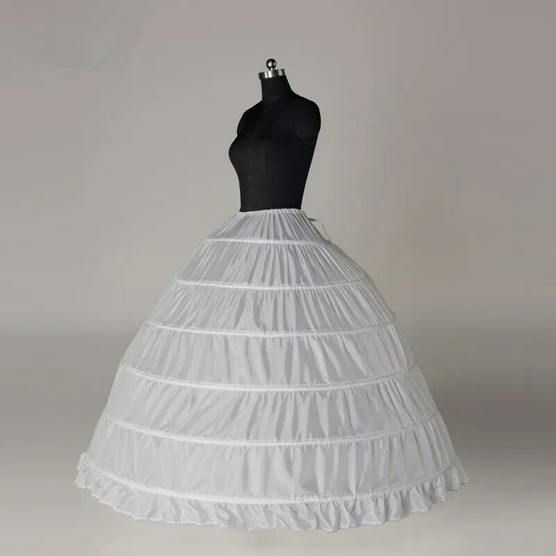In Voorraad 2020 Wit 6 Hoops Petticoats Drukte Voor Baljurk Trouwjurken Onderrok Bridal Accessoires Bridal Hoepelrokken
