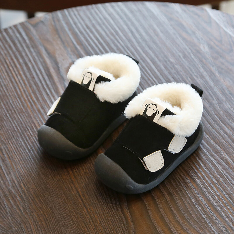 Bébé Nouveau-né bébé fille garçon PELUCHE flipper Hiver Chaussures Crib Semelle Baskets Bottes