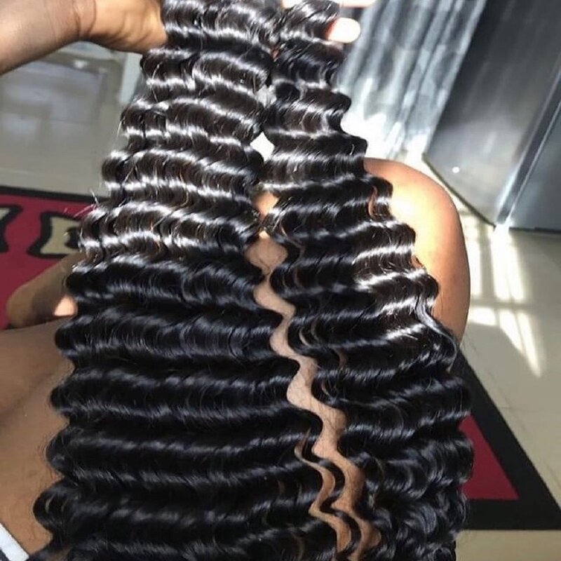 ZQHair fasci di onde profonde per donne 8-24 pollici lunghi ricci profondi capelli umani 1/3/4 fasci di tessuto offerte estensioni dei capelli brasiliani di Remy