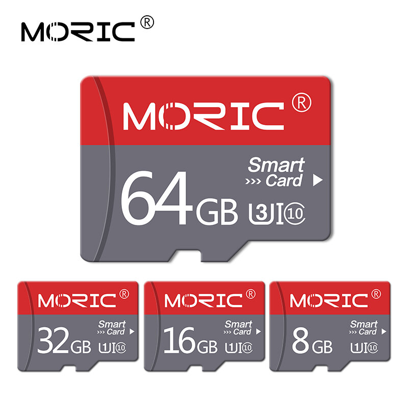 Carte mémoire flash micro SD/TF classe 10 pour téléphone + lecteur, haute vitesse d'écriture, capacité de stockage 8 — 16-32-64-128 Go, adaptateur inclus