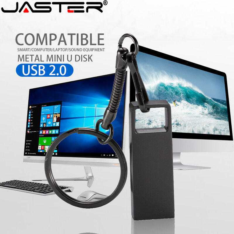 JASTER – mini clé usb 2.0 créative en métal, support à mémoire de 4GB 8GB 16GB 32GB 64GB 128GB, cadeau personnalisable avec logo