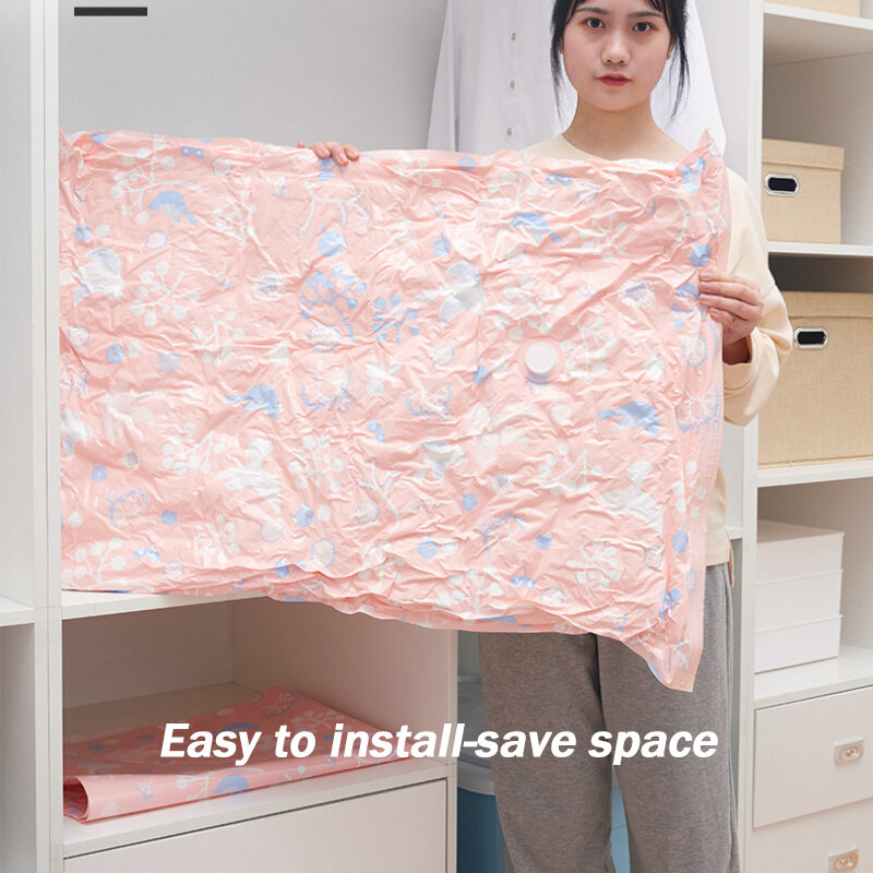 2021Anti-Mould Tas Penyimpanan Vakum Quilts Pakaian Lipat Lebih Banyak Ruang Saver ZiplockBag Kompresi dengan Penyimpanan Rumah Tangga Travel