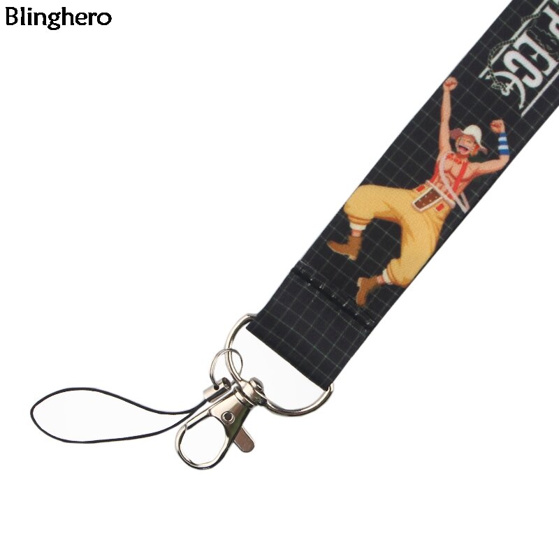 Blinghero Anime une pièce longes pour clés téléphone Cool ID Badge titulaire cou sangle USB Badge titulaire bricolage bande dessinée longes BH0175