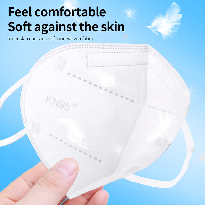 5-200PCS  KN95 Mascarilla FPP2 Homologada 5 Layers FPP2 Adult Protective Mask CE Approved Respiratory KN95 Masks Filter FFP2mask