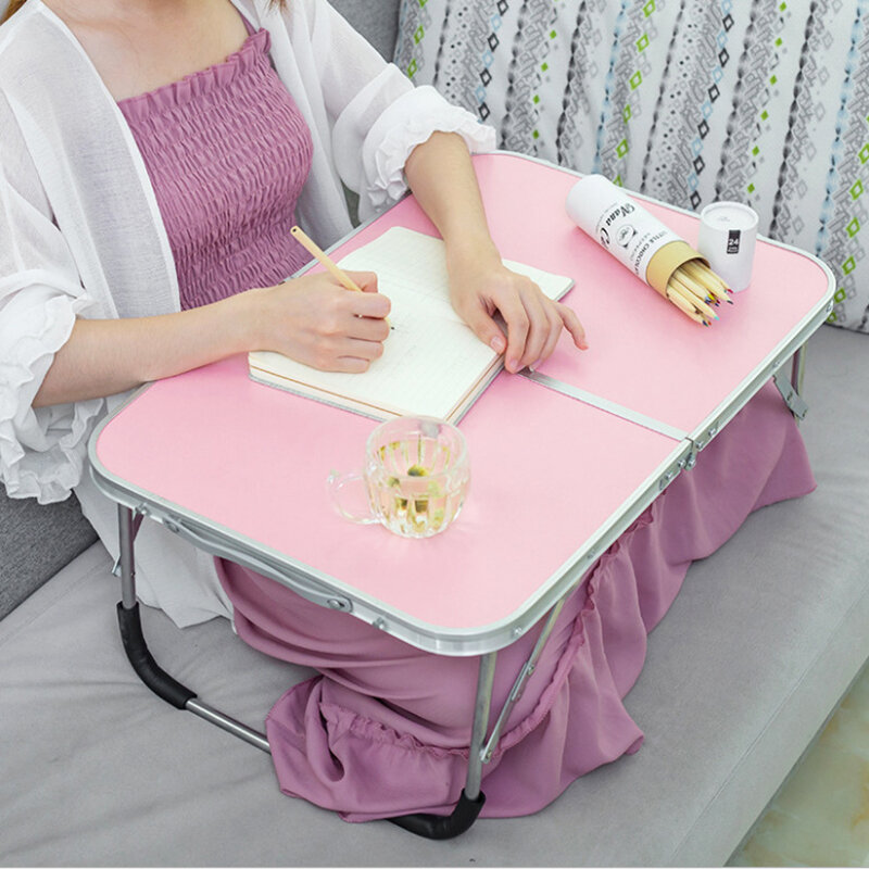 CN-Soporte de mesa plegable para ordenador portátil, bandeja ajustable para cama, escritorio de lectura